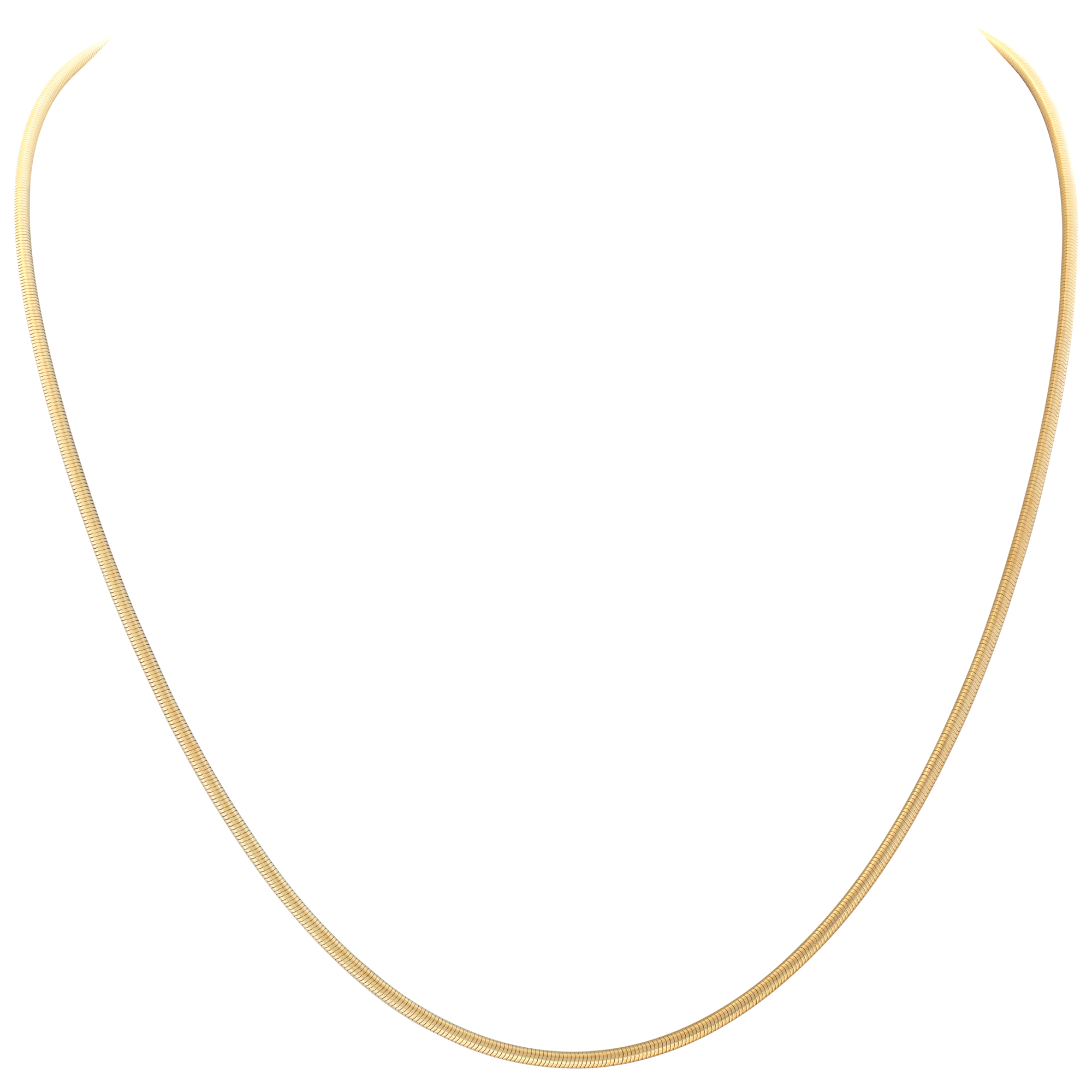 Thin 18k yellow gold snake chain image 1