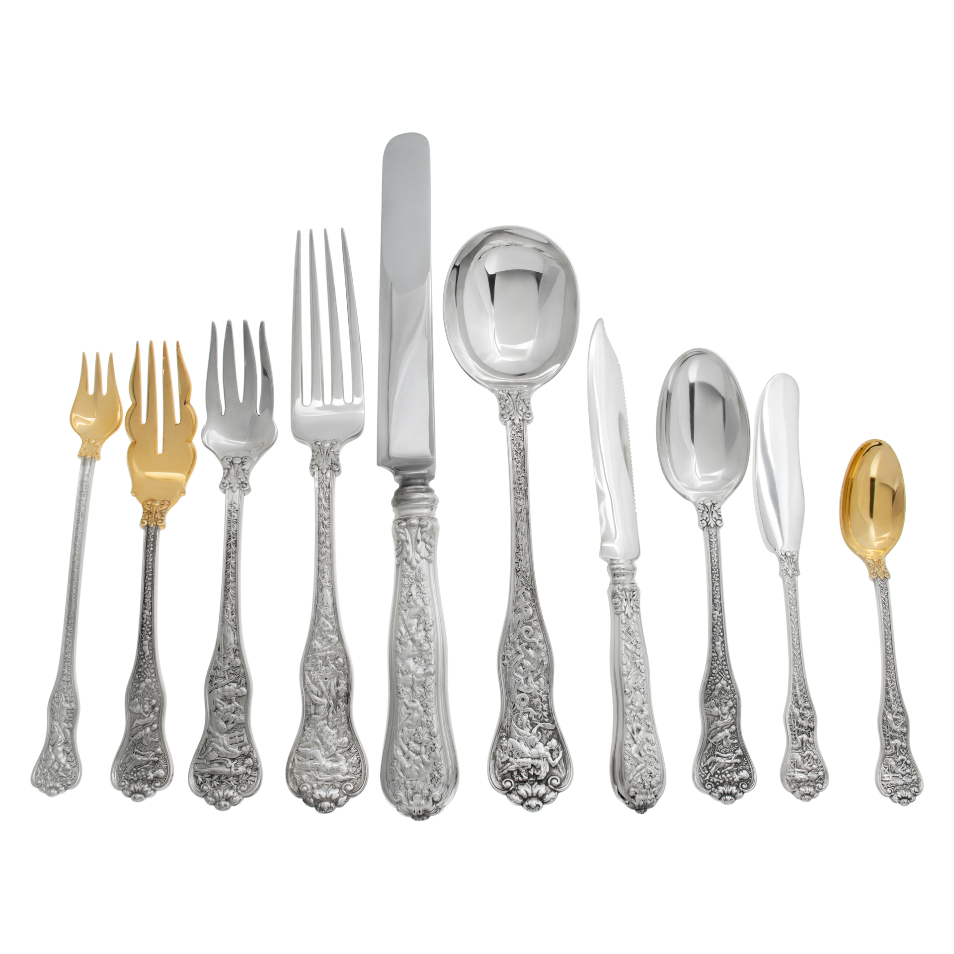 OLYMPIAN, 133 pieces Sterling Silver flatware set, Ptd 1878 By Tiffany & Co image 1