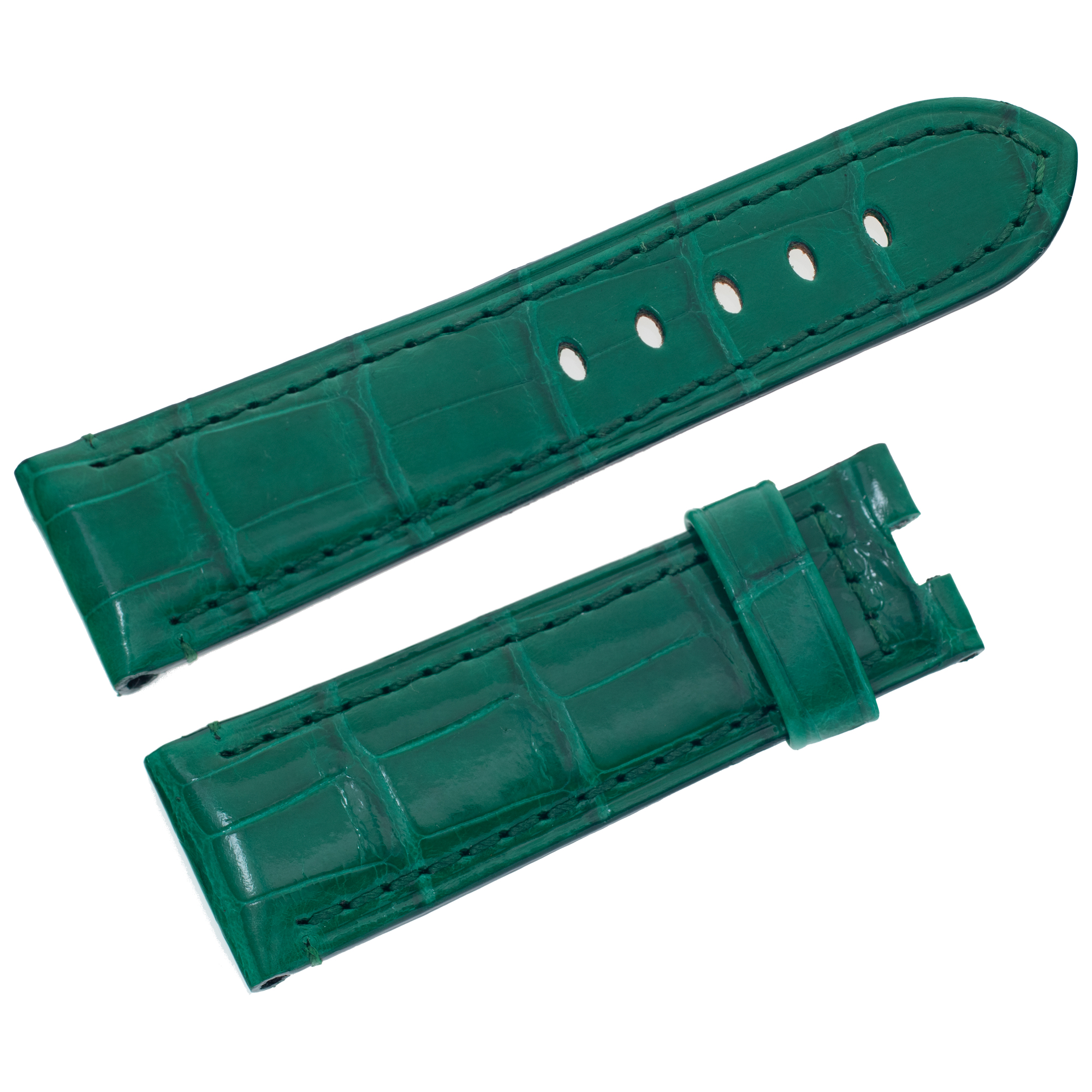 Panerai green alligator strap for tang buckle (22mm x 20mm) image 1