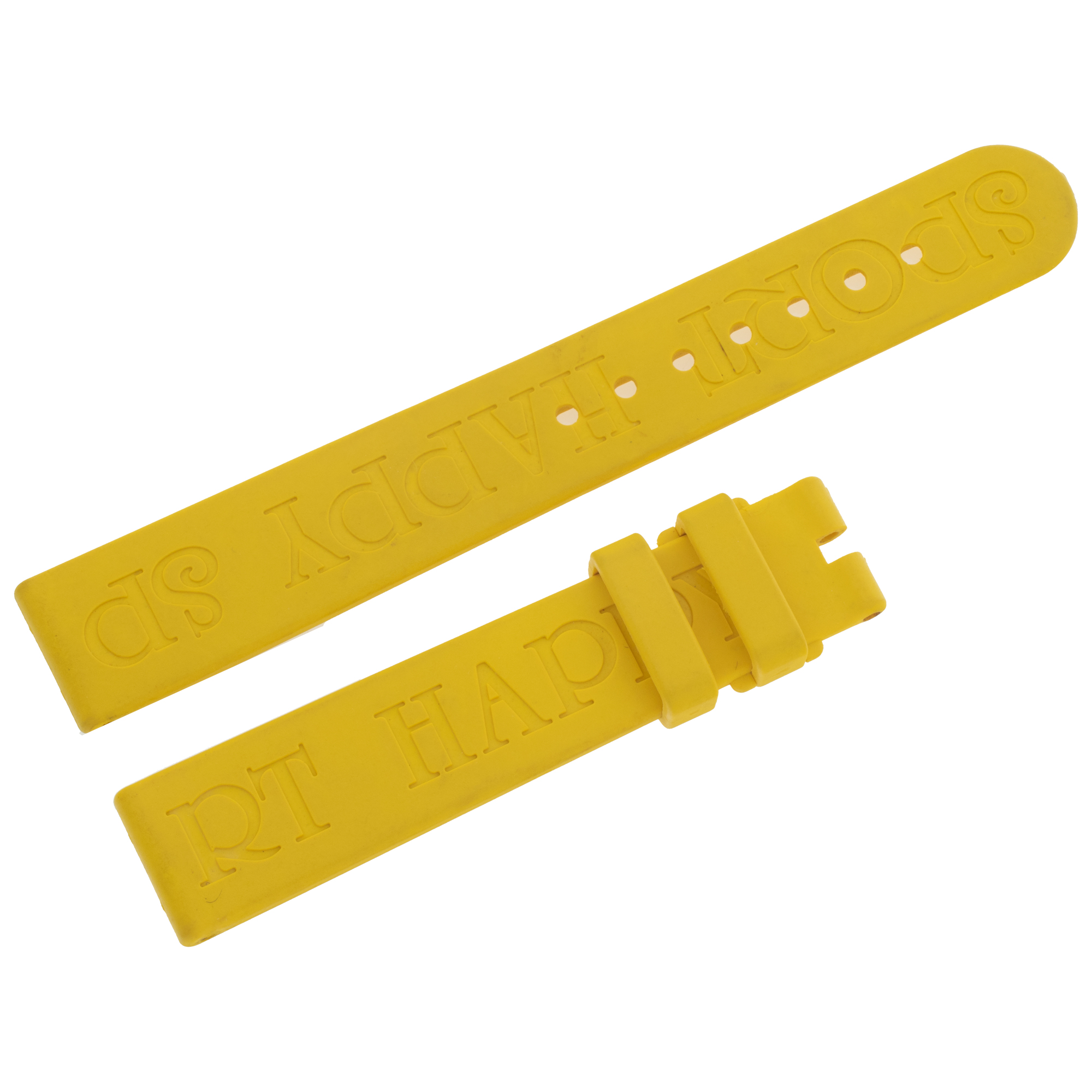 Chopard Happy Sport yellow rubber strap (15mm x 14mm) for tang buckle image 1
