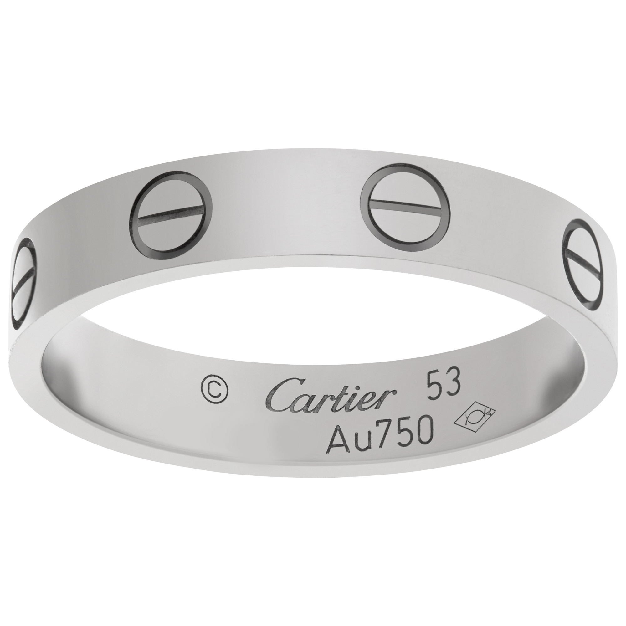 Cartier Love Wedding Band in 18k white gold. Size 53 image 1