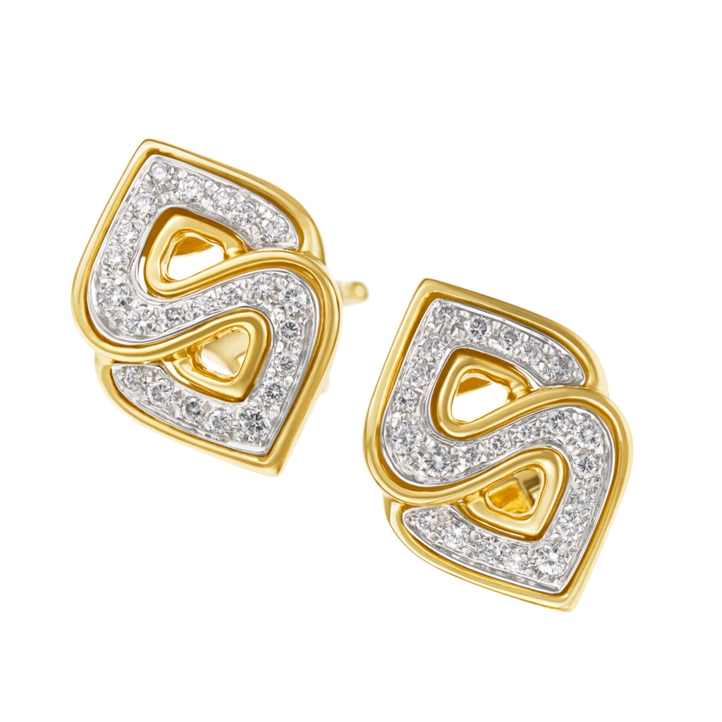 Marina B. diamond earrings in 18k image 1