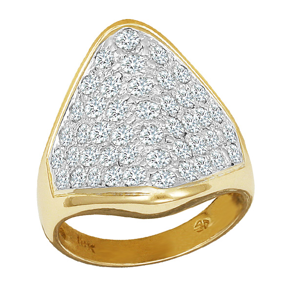 Ladies pave diamond ring image 1