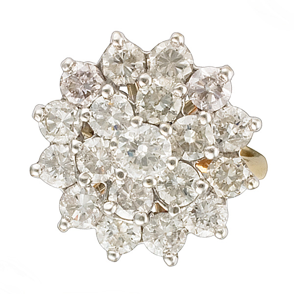 Stunning flower design diamond ring image 1