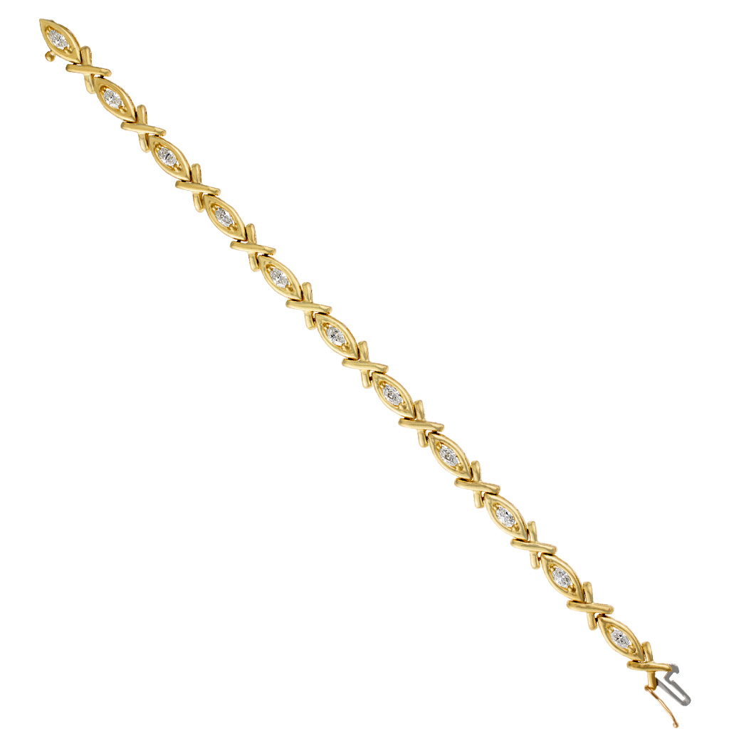 XOXO - marquise diamond bracelet in 18k gold image 1