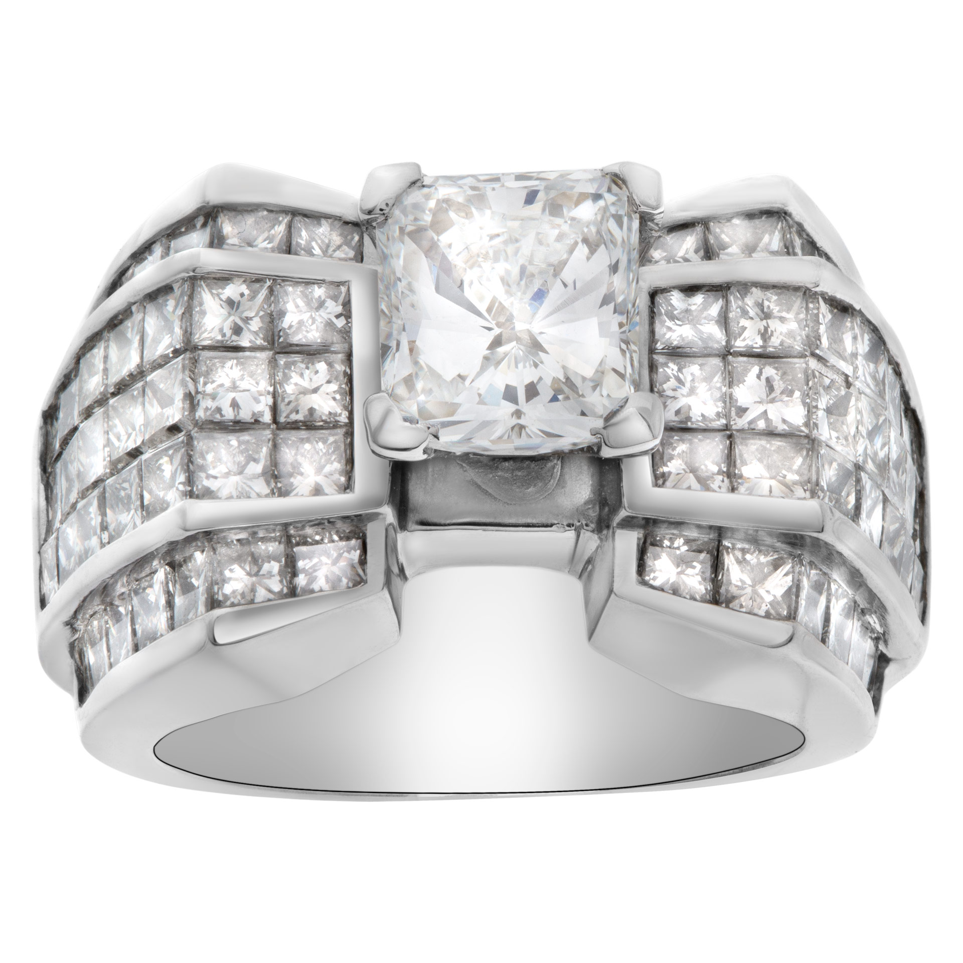 GIA Certified Diamond 1.51cts (F Color, VVS1 Clarity) ring set in platinum. Size 5 image 1