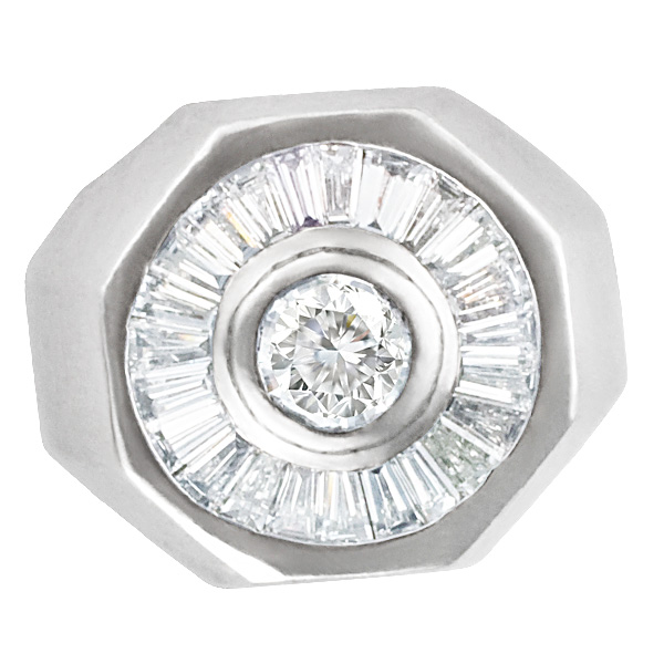 Platinum diamond ring with app. 1.75 cts in diamonds image 1