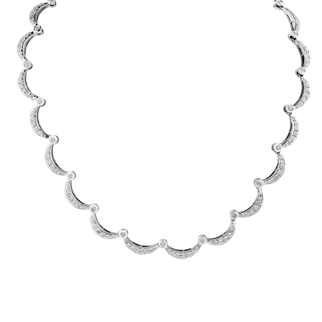 Diamond necklace in 14k white gold image 1