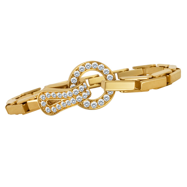 Cartier Agrafe bracelet in 18k w/diamonds image 1