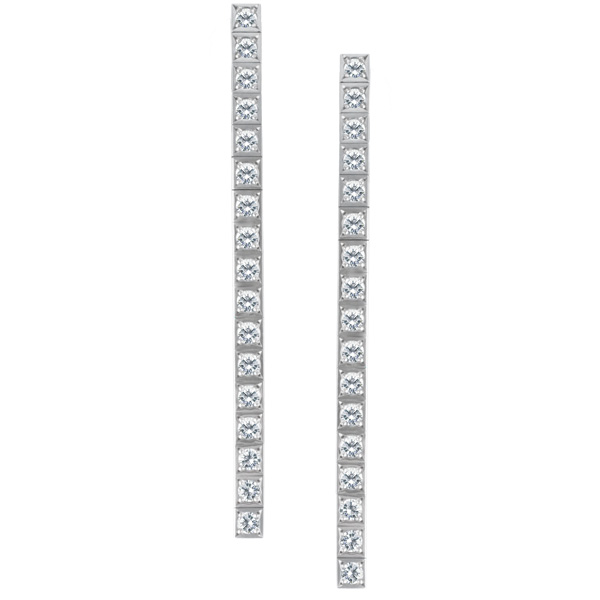 Cartier Lanieres drop earrings in 18k white gold. 1.00ct in diamonds. image 1