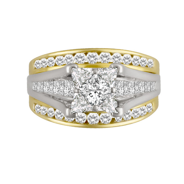 Diamond ring in 18k with over 2 carats. Size 7. image 1