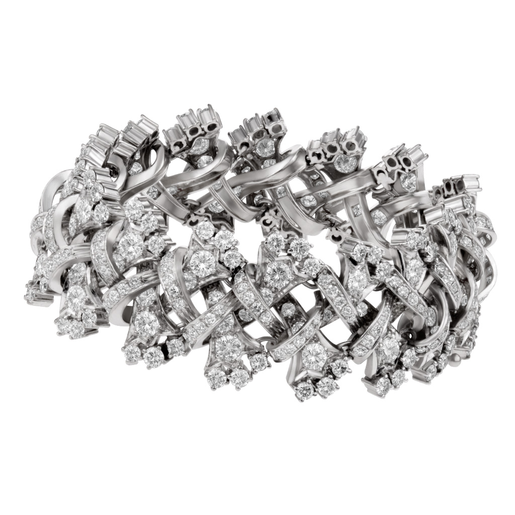 Diamond bracelet in 18k white gold image 1