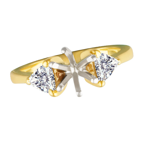 Setting in 18k gold with appr. 0.5 Cts in diamonds image 1