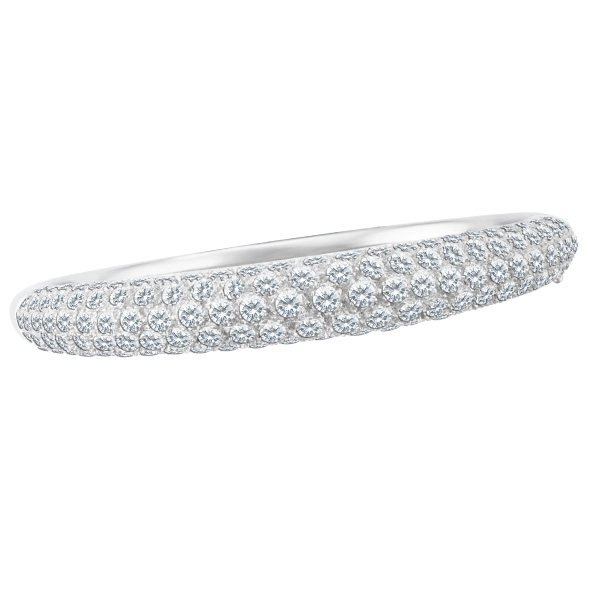 Diamond bangle in 18k white gold with over 8 cts in diamonds image 1