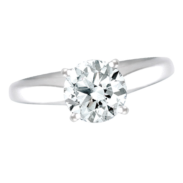 GIA Certified 1.11 carat round diamond ring image 1