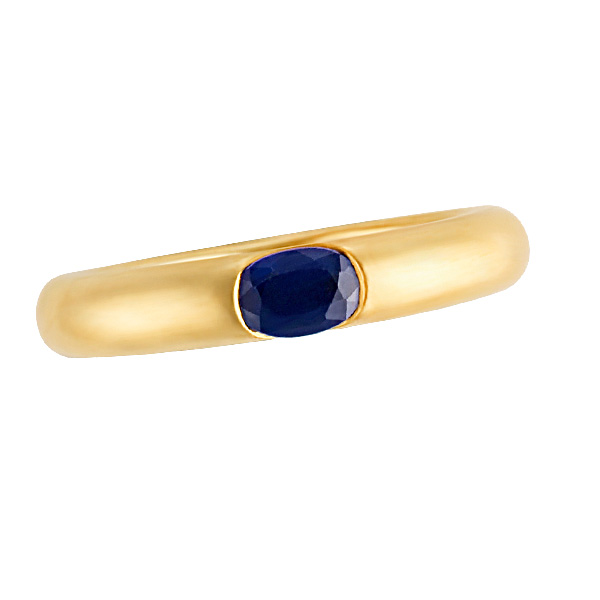 Cartier 18k blue sapphire ring image 1