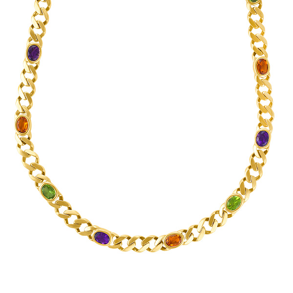 Cuban link necklace in 14k image 1