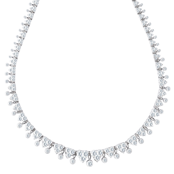 Diamond Necklace In 18k White Gold image 1