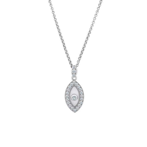 Chopard Happy Diamond pendant in 18k white gold image 1