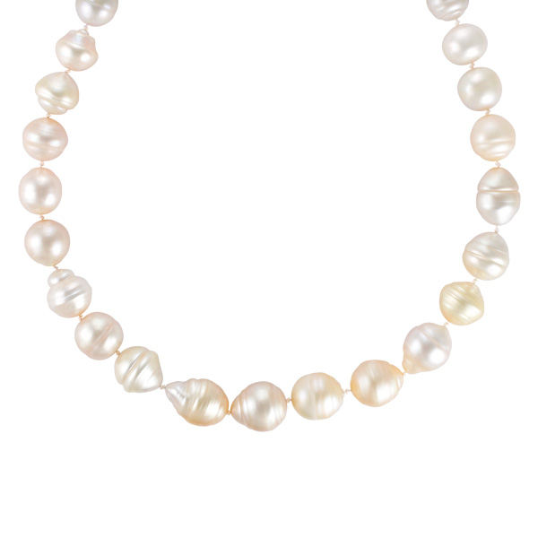 Baroque pearl necklace (10.5-12.5 mm) image 1