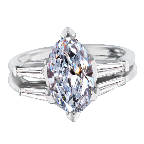 Gia Certified Diamond Ring 2.13 Cts (D Color, I1 Clarity) image 1