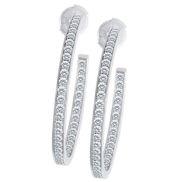 Cartier diamond hoop earrings image 1
