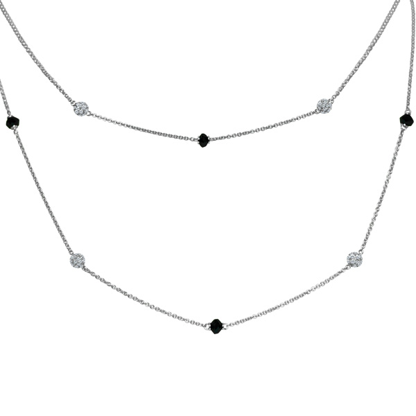 2 Strand Necklace In 14k white gold image 1