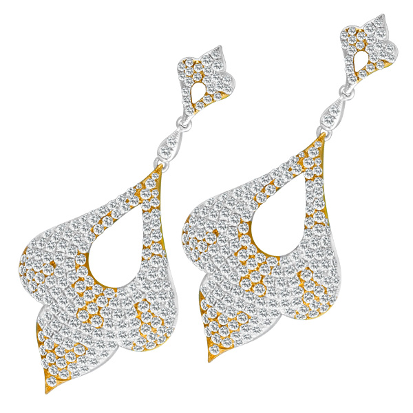  18k white gold and diamond earrings image 1