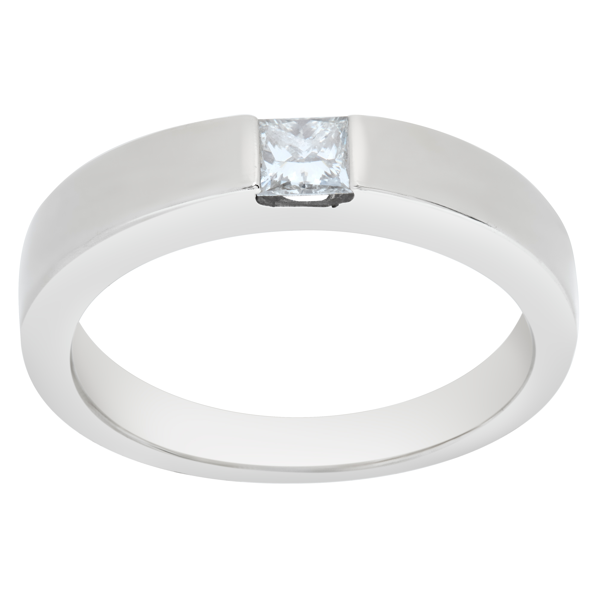 Tension Set Princess Cut Diamond ring. 0.25 carat diamond. Size 7.75 image 1
