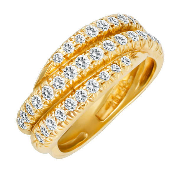 Beautiful diamond band in 18k yellow gold. 1.00 carats in diamonds. Size 7 image 1