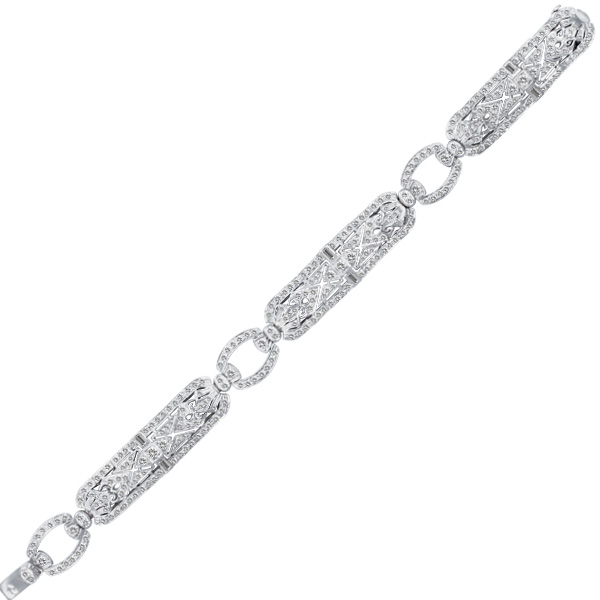 Art Deco style diamond bracelet image 1