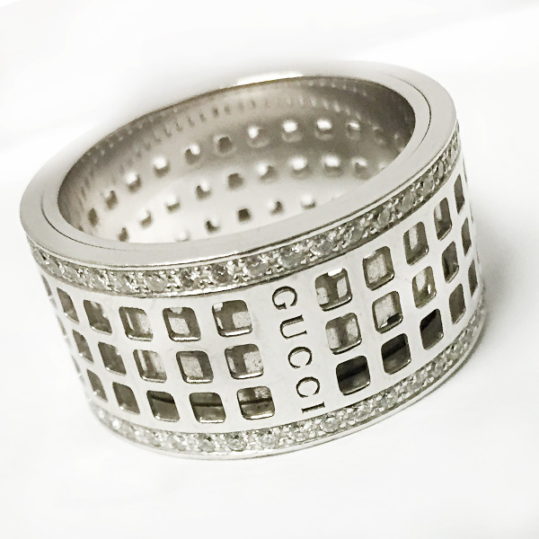 GUCCI band in 18k white gold image 1
