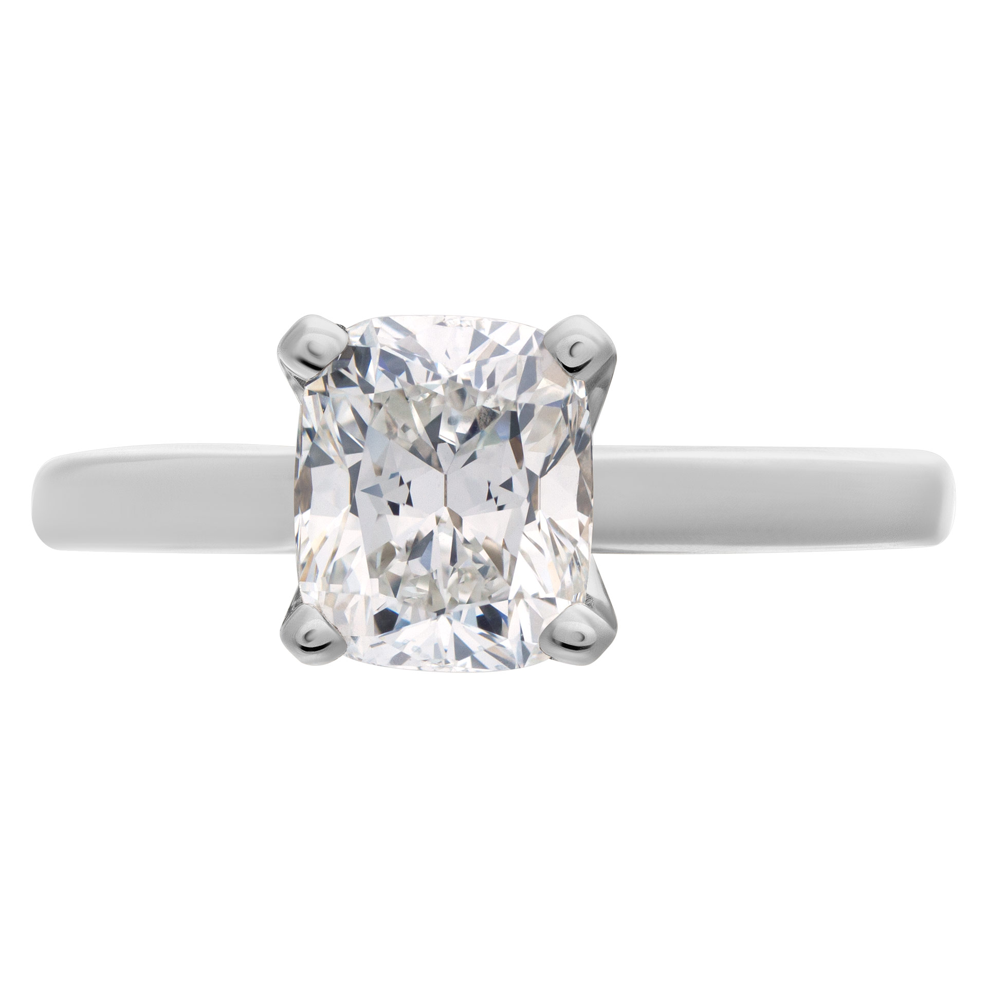 GIA certified cushion brilliant cut diamond 1.55 carat (H color, VS2 clarity) ring image 1
