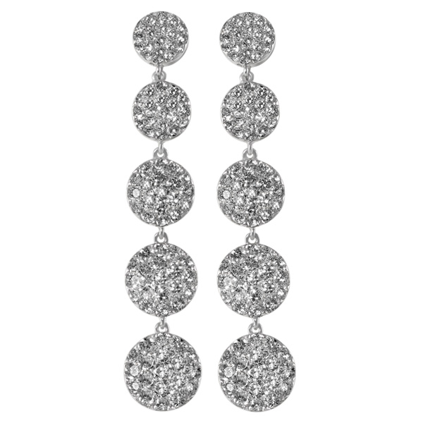 18k white gold and diamond earrings image 1