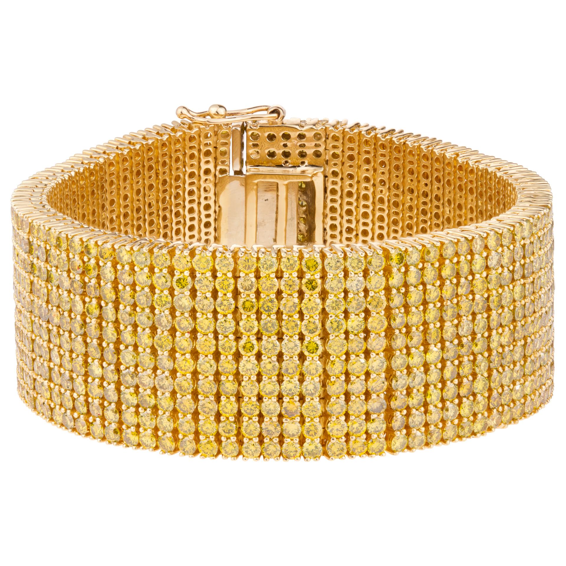 Powerful Golden Yellow Enhanced Diamond Bracelet App 60 cts image 1