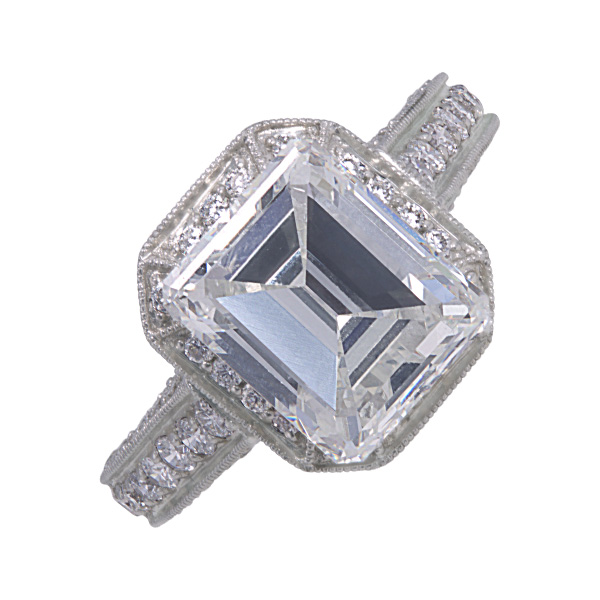 GIA Certified Emerald Cut 4.20 cts (H Color VVS-2 Clarity) image 1