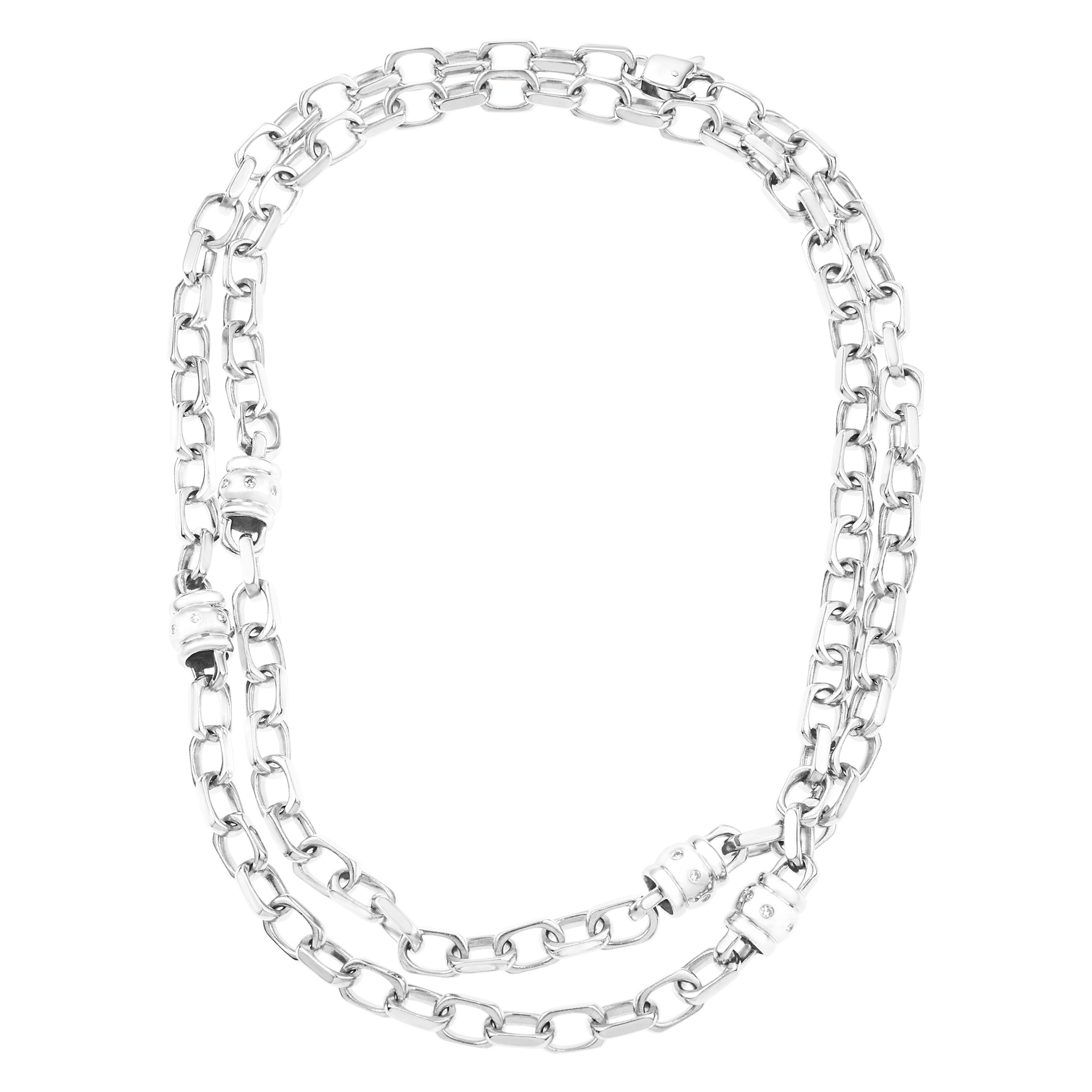 Diamond chain in 14k white gold image 1