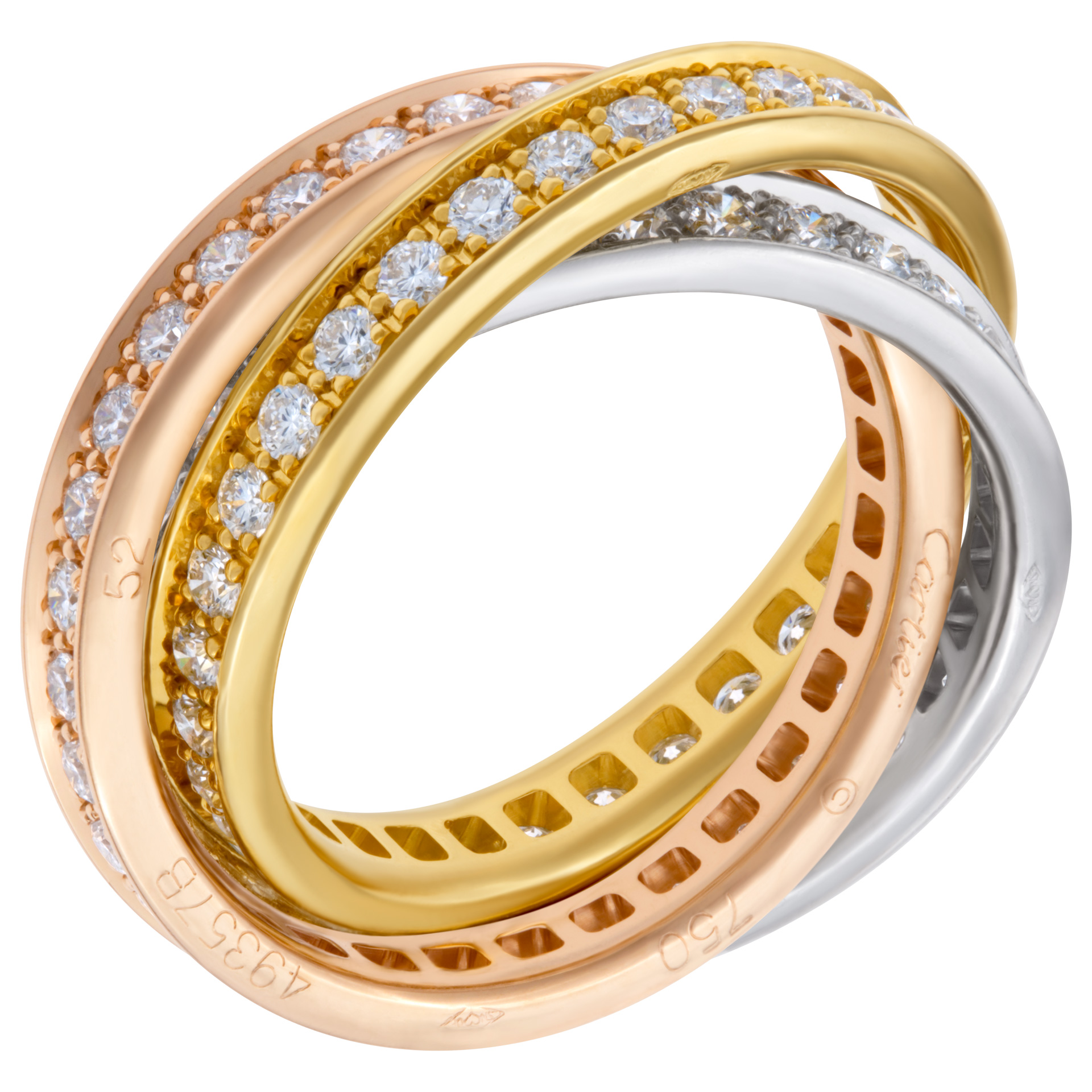 Cartier Trinity Rolling Ring With Diamond image 1