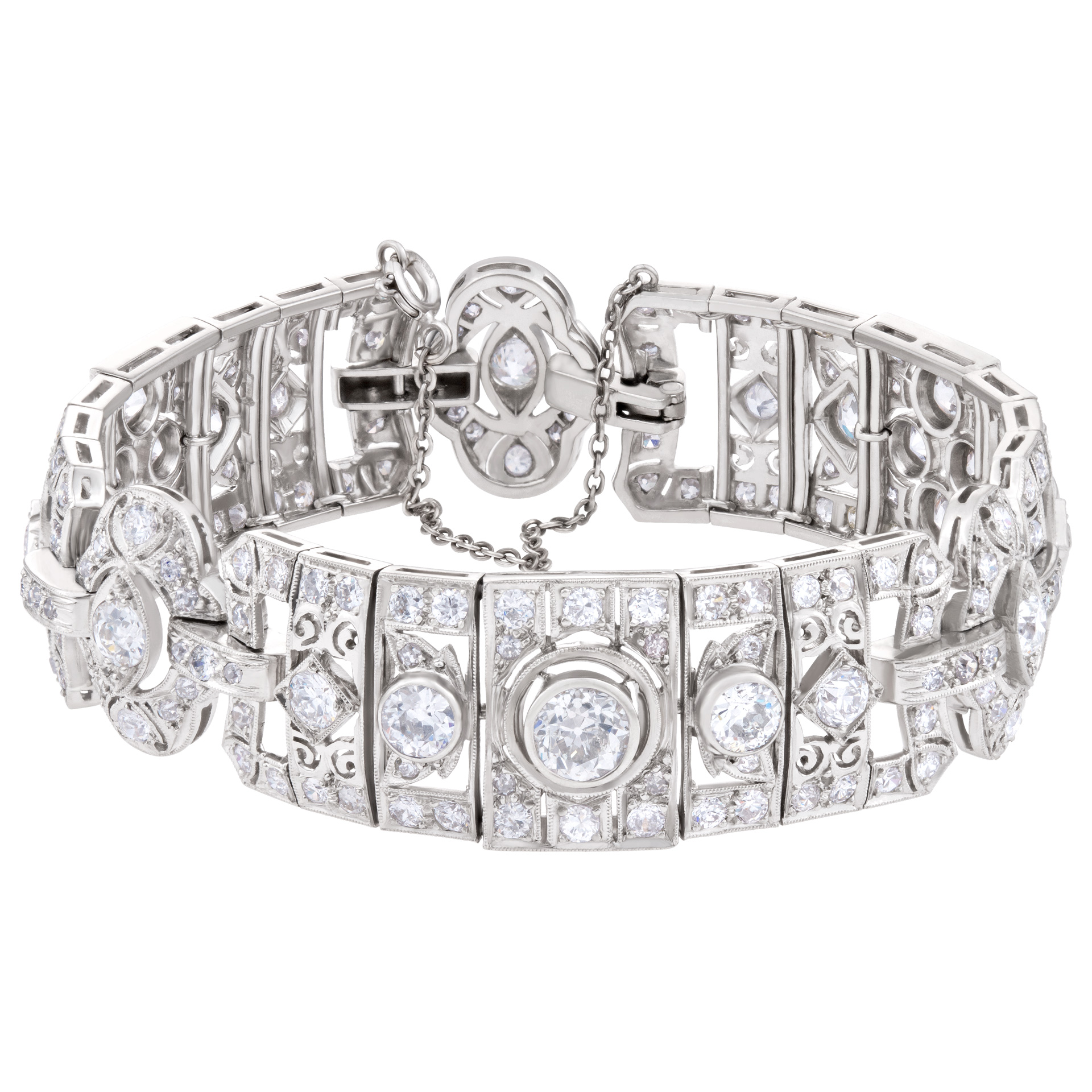 Art-Deco style diamond bracelet in platinum image 1