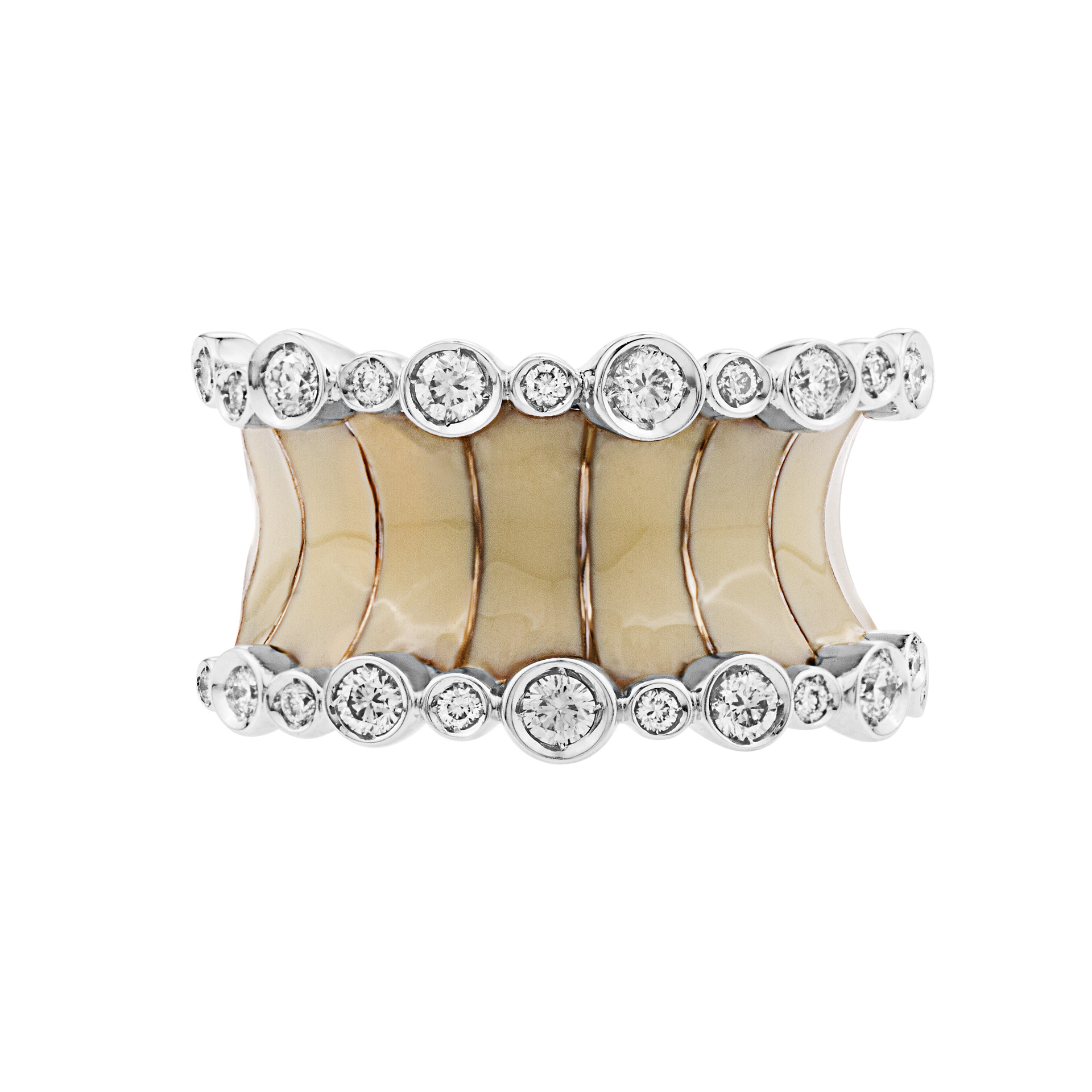 Stefan Hafner diamond ring in 18k white gold. 0.61 carats in diamonds. Size 6.75 image 1