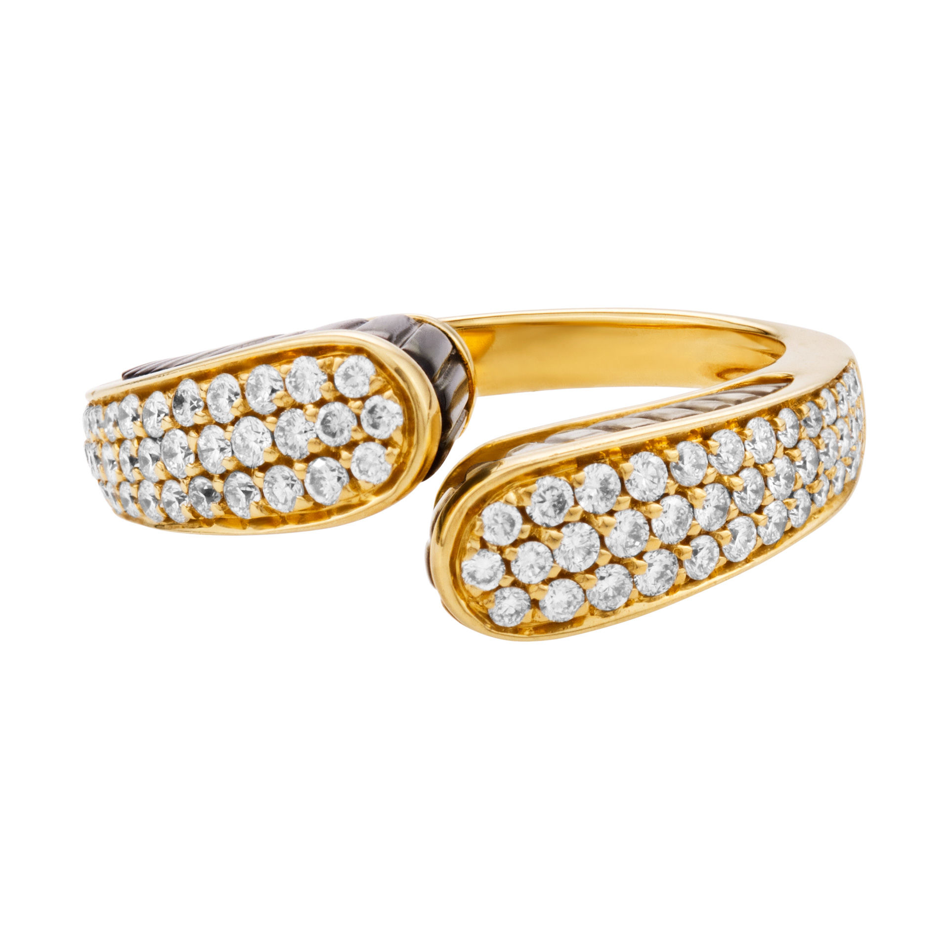 Diamond ring in 18k gold. 0.78cts in diamonds & hand cut 2 cts in colored stones. image 1