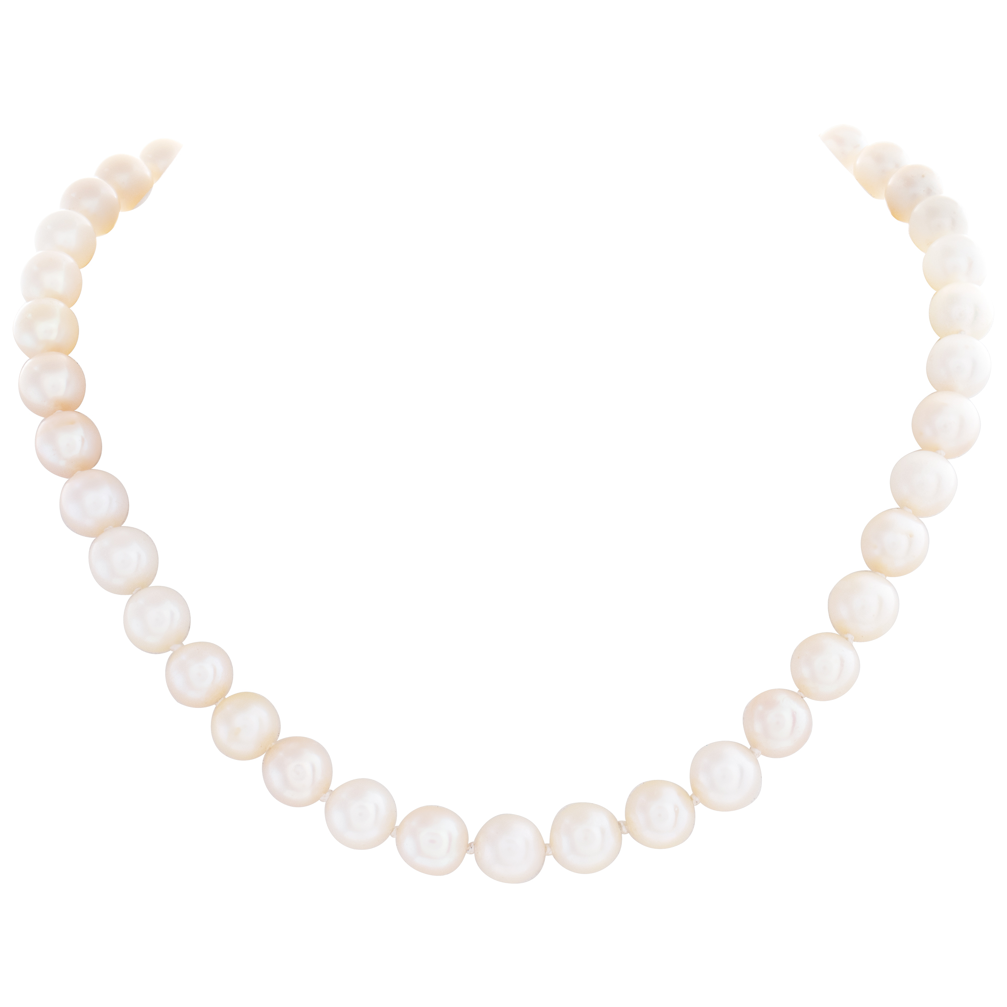 16.5" Pearl Choker 8.5mm-9mm, Golden to Rose color image 1