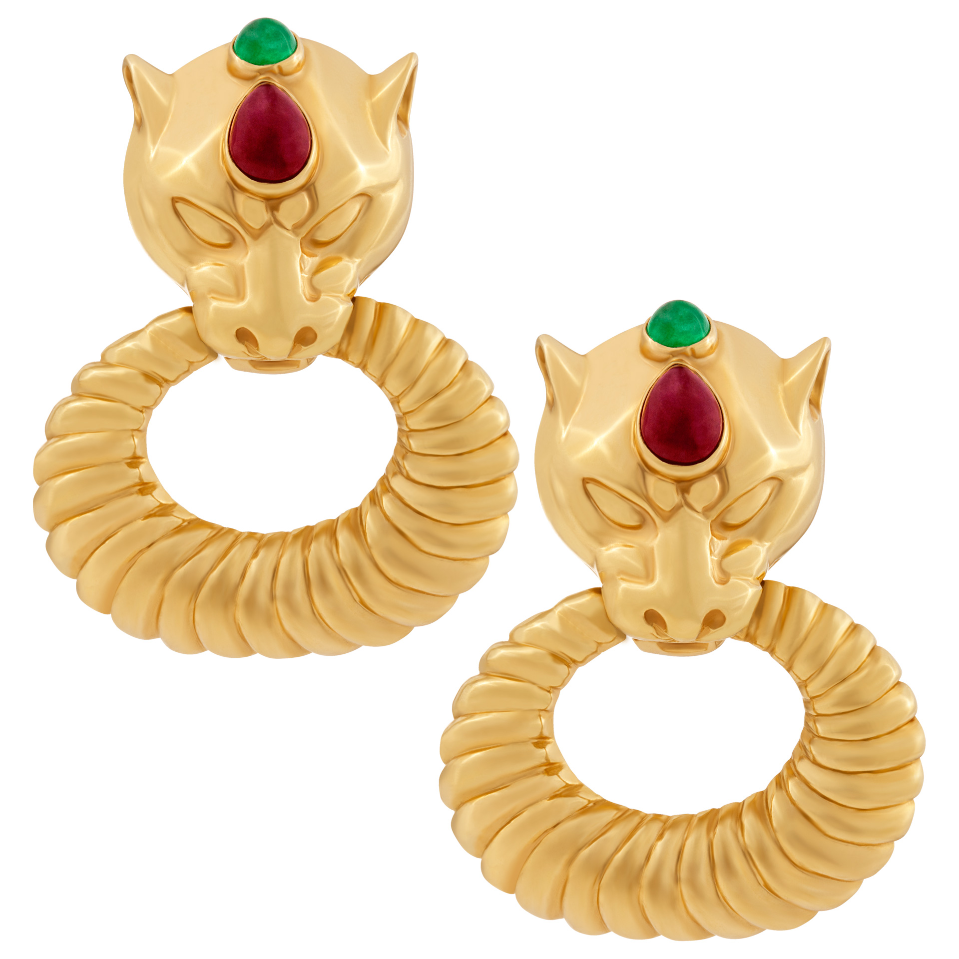 Panthere earrings in 14k yellow gold image 1