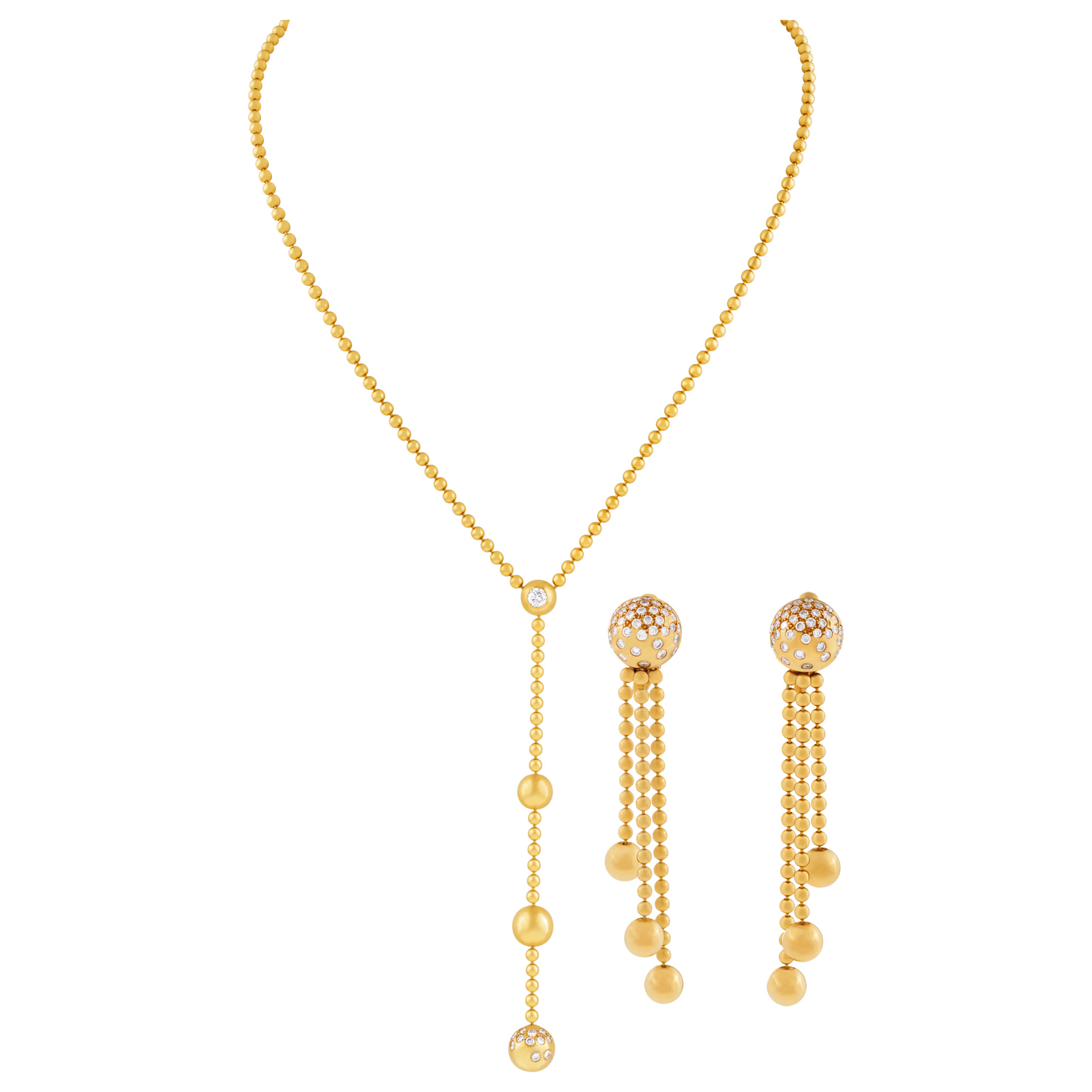 Cartier Pluie de Diamants earrings in 18K yellow gold image 1
