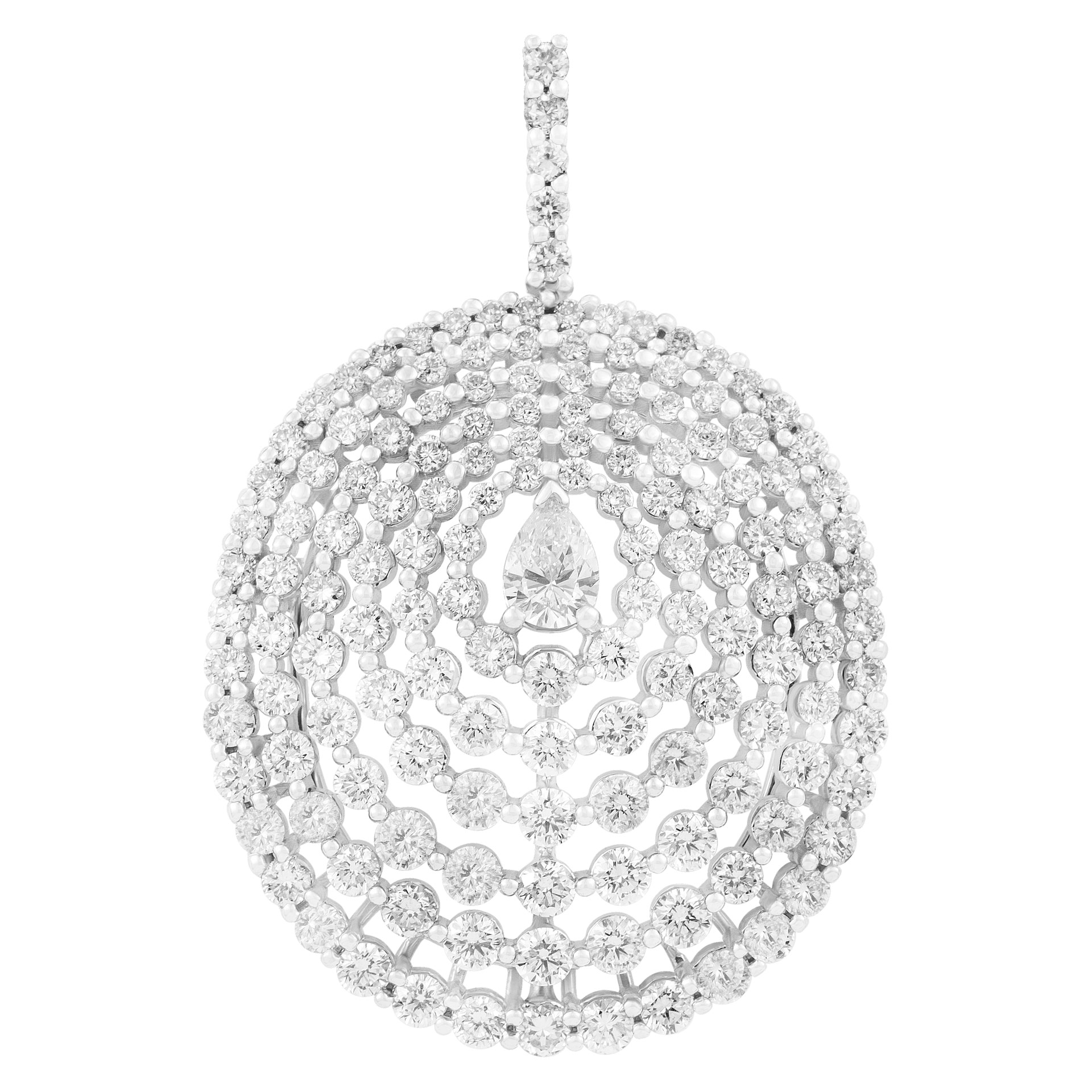 Diamond pendant in 18K white gold image 1