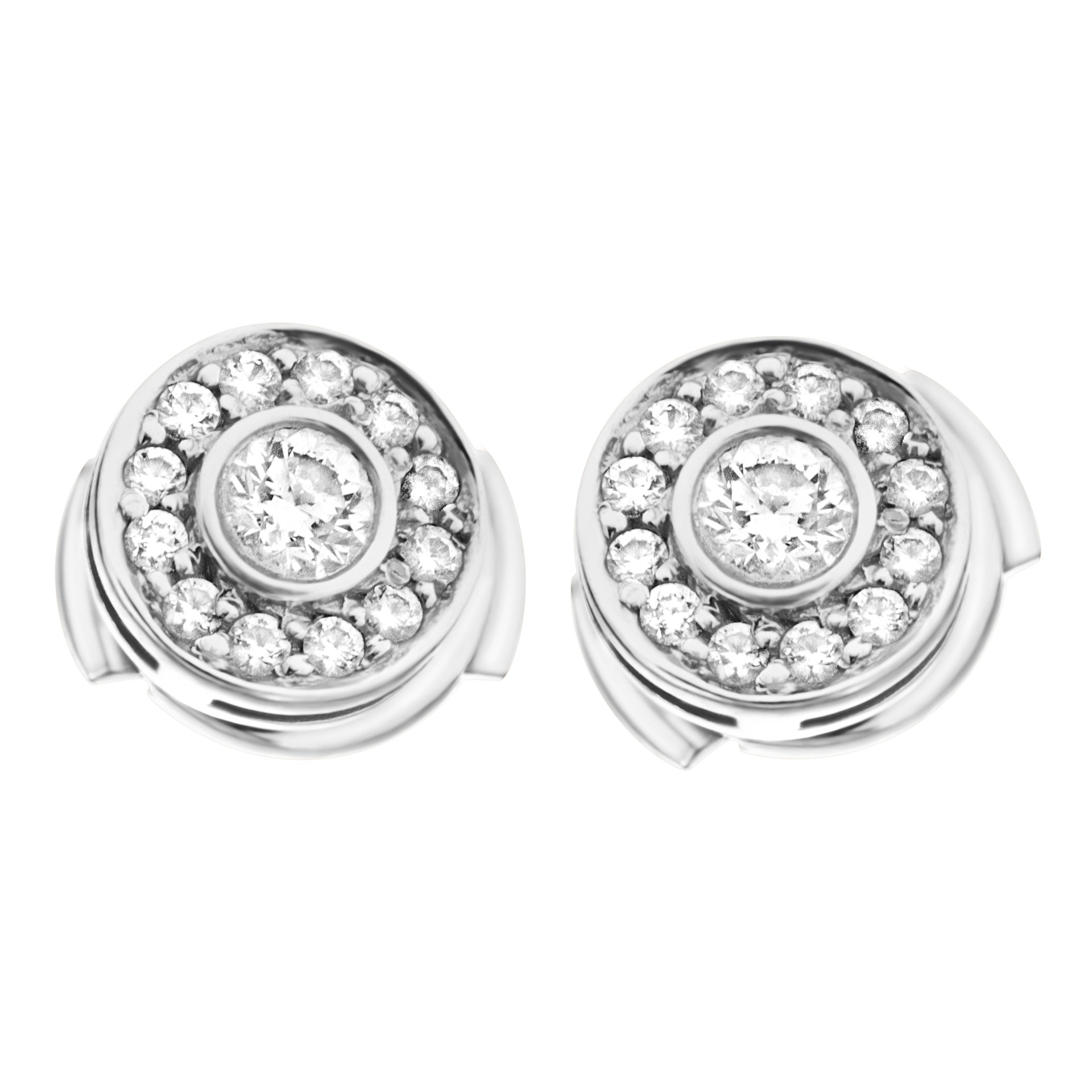 Tiffany & Co. Circlet collection mini diamond stud earrings in platinum image 1