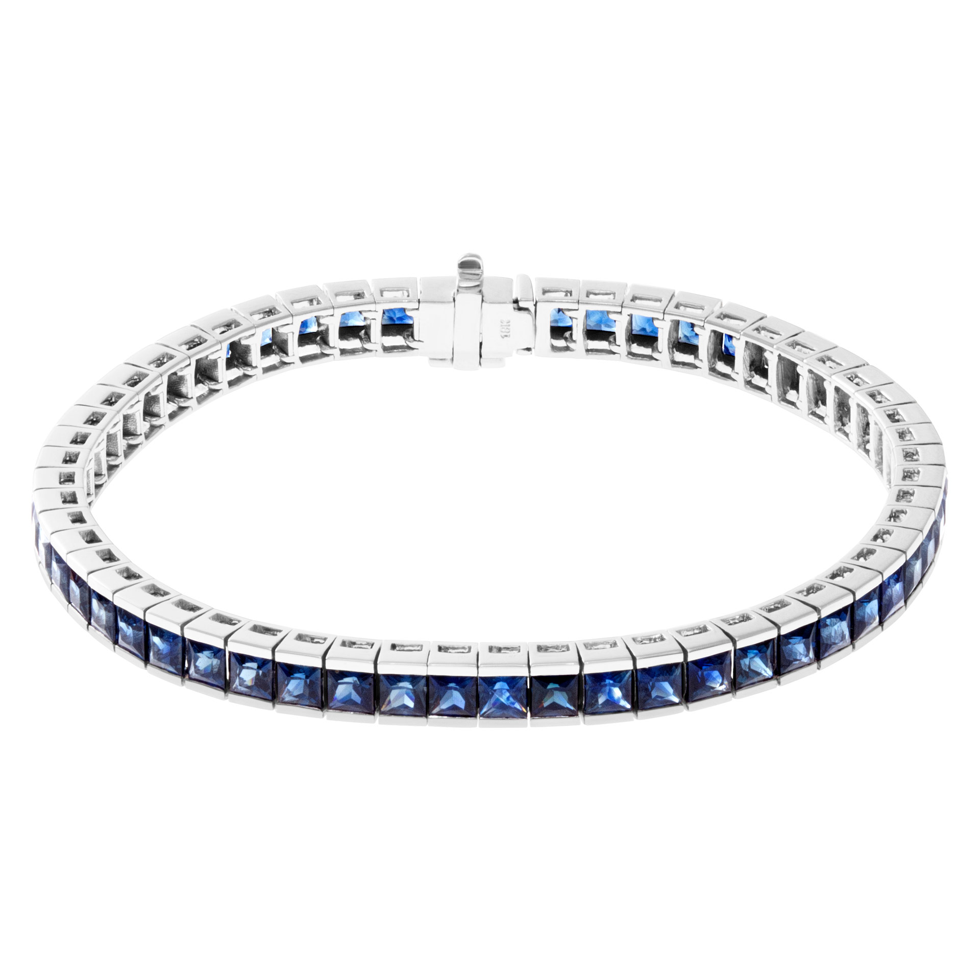 Sapphire bracelet in 18k white gold image 1