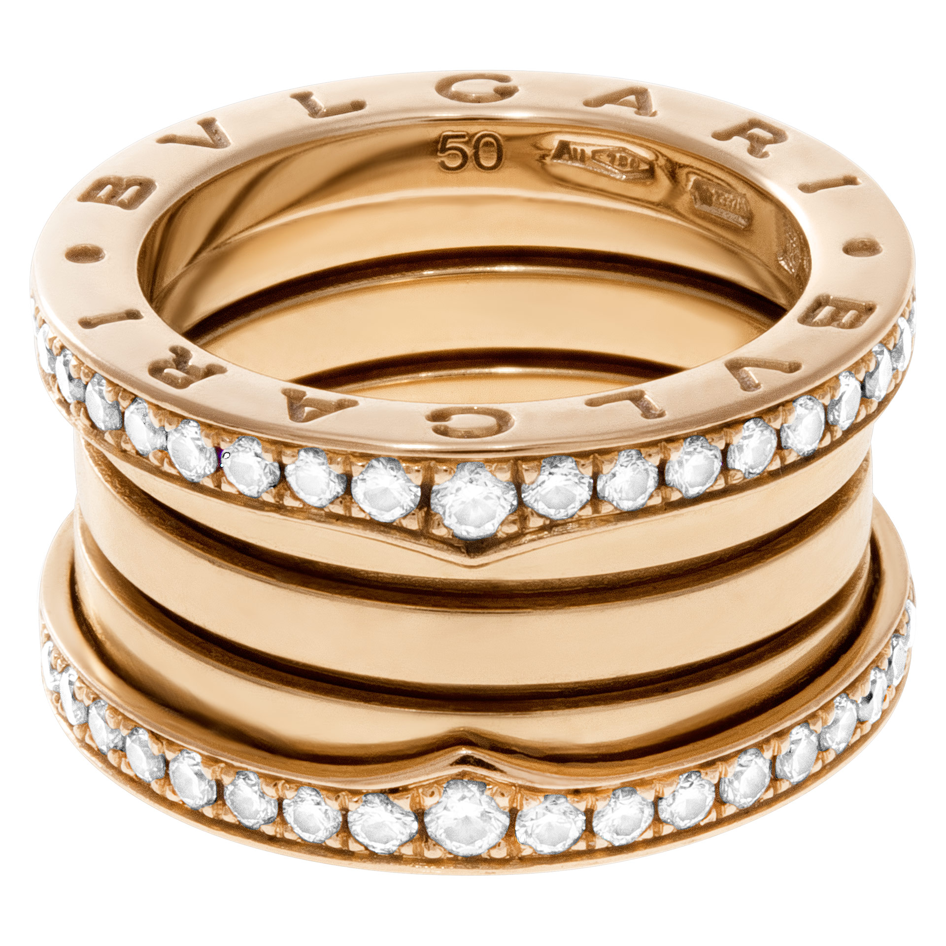 bvlgari rose gold diamond ring