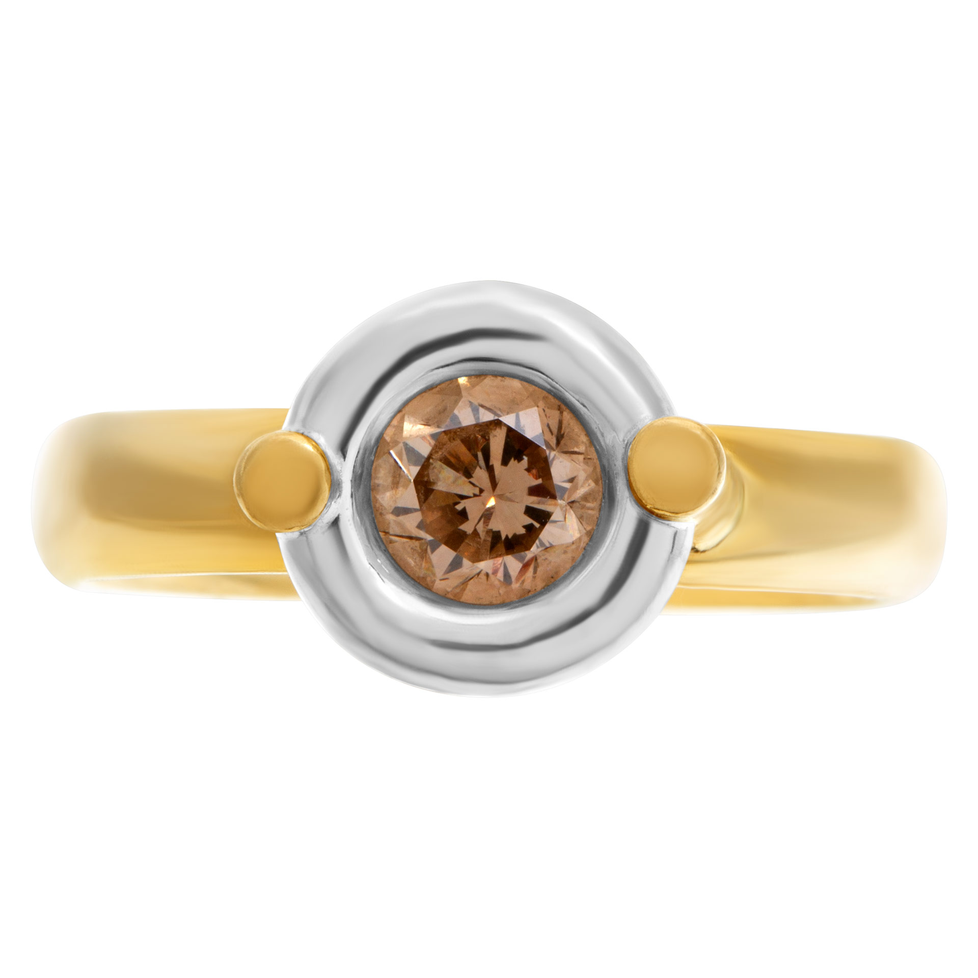 Bezel set diamond ring in 18k with image 1