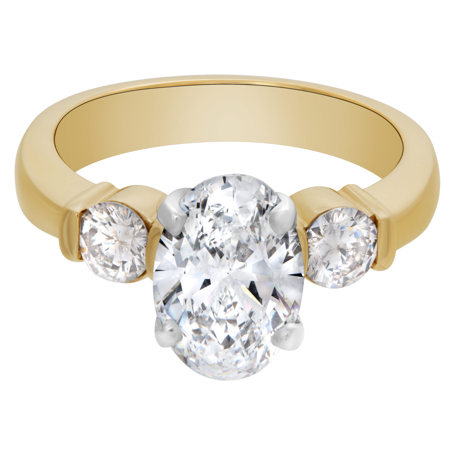 GIA certified oval brilliant cut diamond 2.31 carat (E color, SI1 clarity) image 1